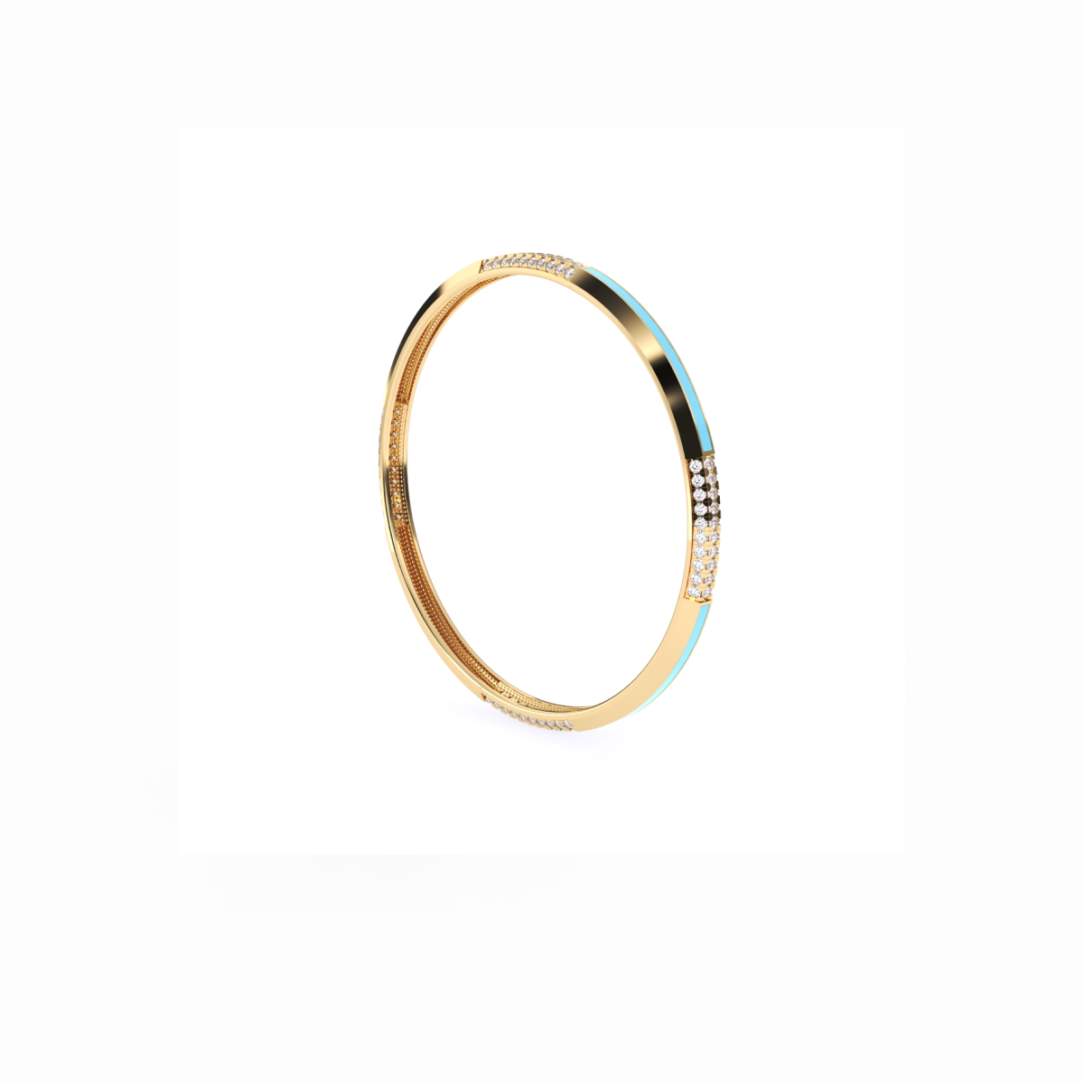Antique Round Diamond Bangle For Women